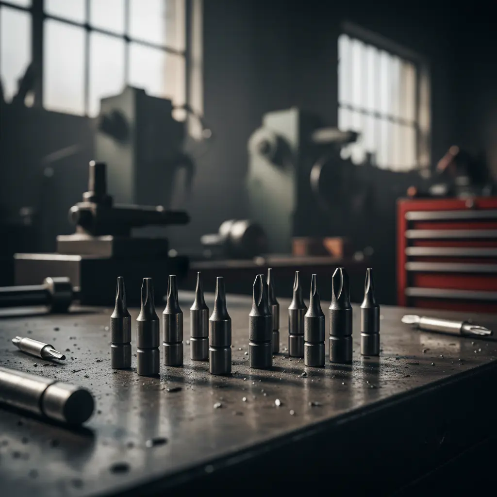 Precision tool bits close up